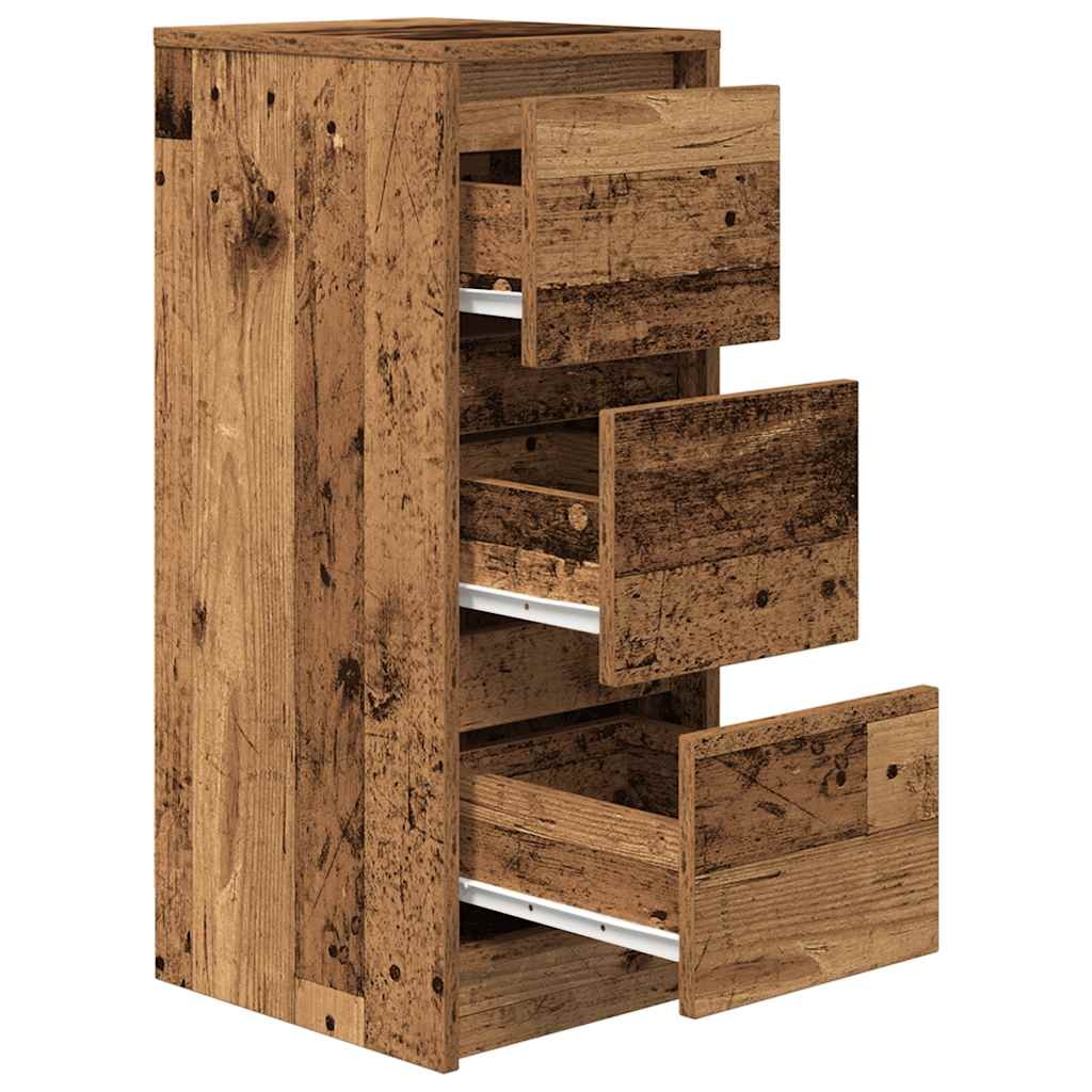 VidaXL Dressoir 29,5x34x76 cm bewerkt hout oud houtkleurig