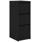 VidaXL Dressoir 29,5x34x76 cm spaanplaat zwart eikenkleurig