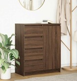 VidaXL Dressoir met lades 71x35x84 cm spaanplaat bruin eikenkleurig