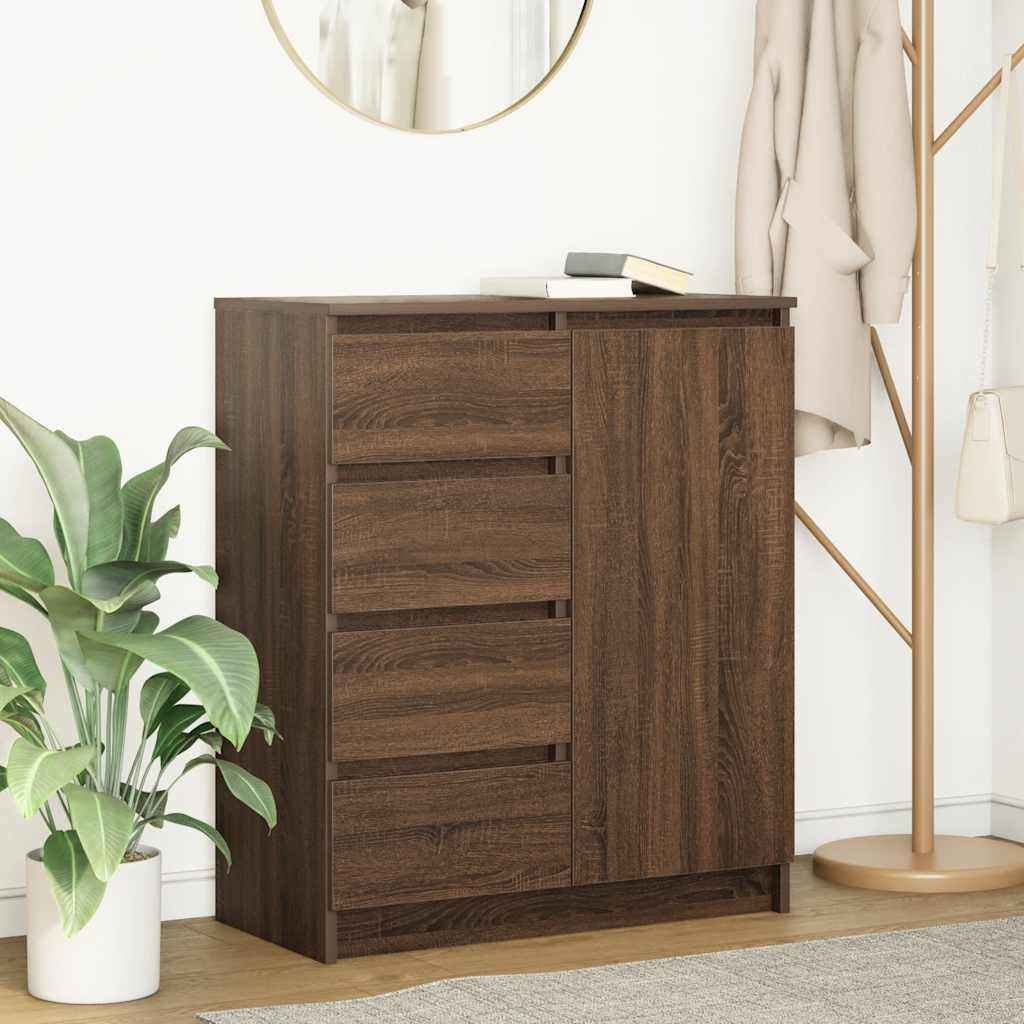 VidaXL Dressoir met lades 71x35x84 cm spaanplaat bruin eikenkleurig