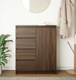 VidaXL Dressoir met lades 71x35x84 cm spaanplaat bruin eikenkleurig