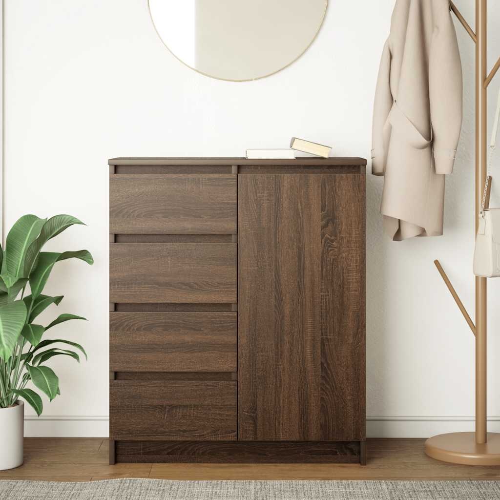 VidaXL Dressoir met lades 71x35x84 cm spaanplaat bruin eikenkleurig