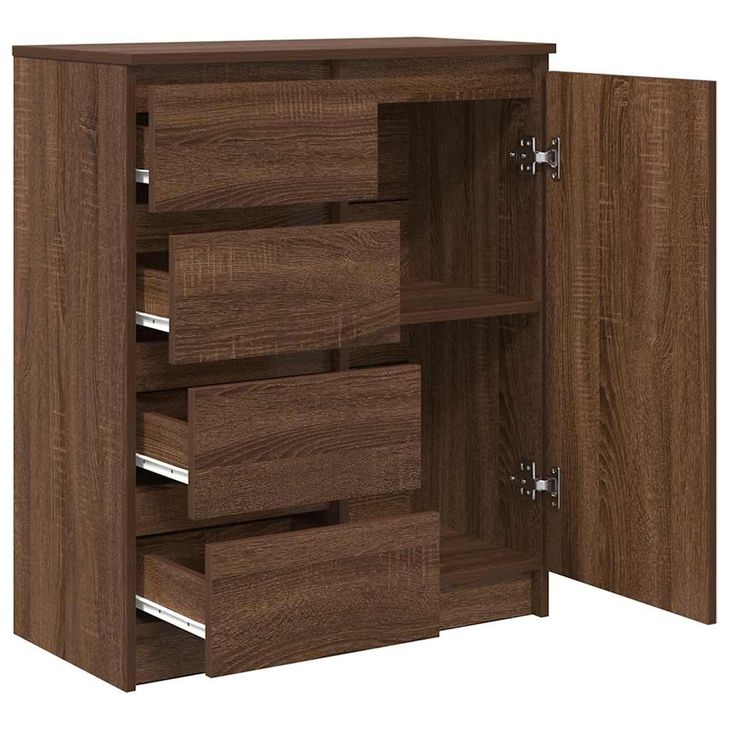 VidaXL Dressoir met lades 71x35x84 cm spaanplaat bruin eikenkleurig