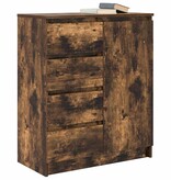 VidaXL Dressoir met lades 71x35x84 cm spaanplaat gerookt eiken