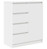 VidaXL Dressoir met lades 71x35x84 cm spaanplaat wit