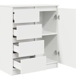 VidaXL Dressoir met lades 71x35x84 cm spaanplaat wit