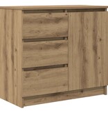 VidaXL Dressoir lade 71x35x65 cm spaanplaat artisanaal eikenkleurig