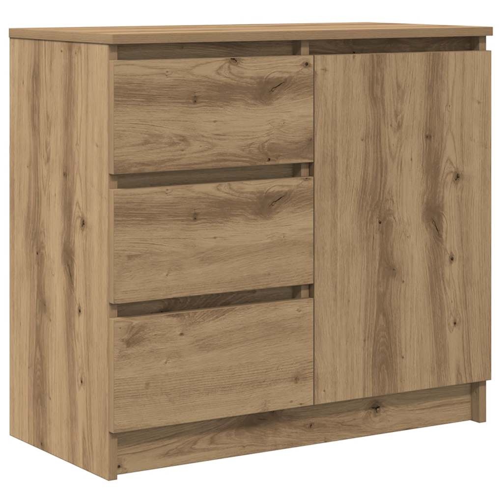 VidaXL Dressoir lade 71x35x65 cm spaanplaat artisanaal eikenkleurig