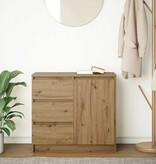 VidaXL Dressoir lade 71x35x65 cm spaanplaat artisanaal eikenkleurig