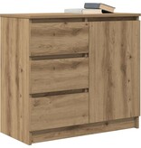 VidaXL Dressoir lade 71x35x65 cm spaanplaat artisanaal eikenkleurig