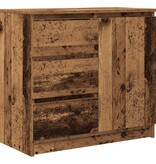 VidaXL Dressoir met lade 71x35x65 cm spaanplaat oud hout
