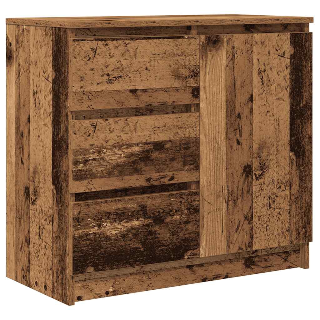 VidaXL Dressoir met lade 71x35x65 cm spaanplaat oud hout