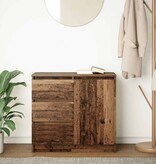 VidaXL Dressoir met lade 71x35x65 cm spaanplaat oud hout