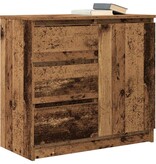 VidaXL Dressoir met lade 71x35x65 cm spaanplaat oud hout