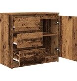 VidaXL Dressoir met lade 71x35x65 cm spaanplaat oud hout