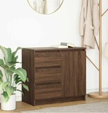 VidaXL Dressoir met lade 71x35x65 cm spaanplaat bruin eikenkleurig