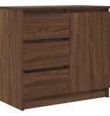 VidaXL Dressoir met lade 71x35x65 cm spaanplaat bruin eikenkleurig
