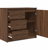VidaXL Dressoir met lade 71x35x65 cm spaanplaat bruin eikenkleurig