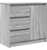 VidaXL Dressoir met lade 71x35x65 cm spaanplaat grijs Sonoma
