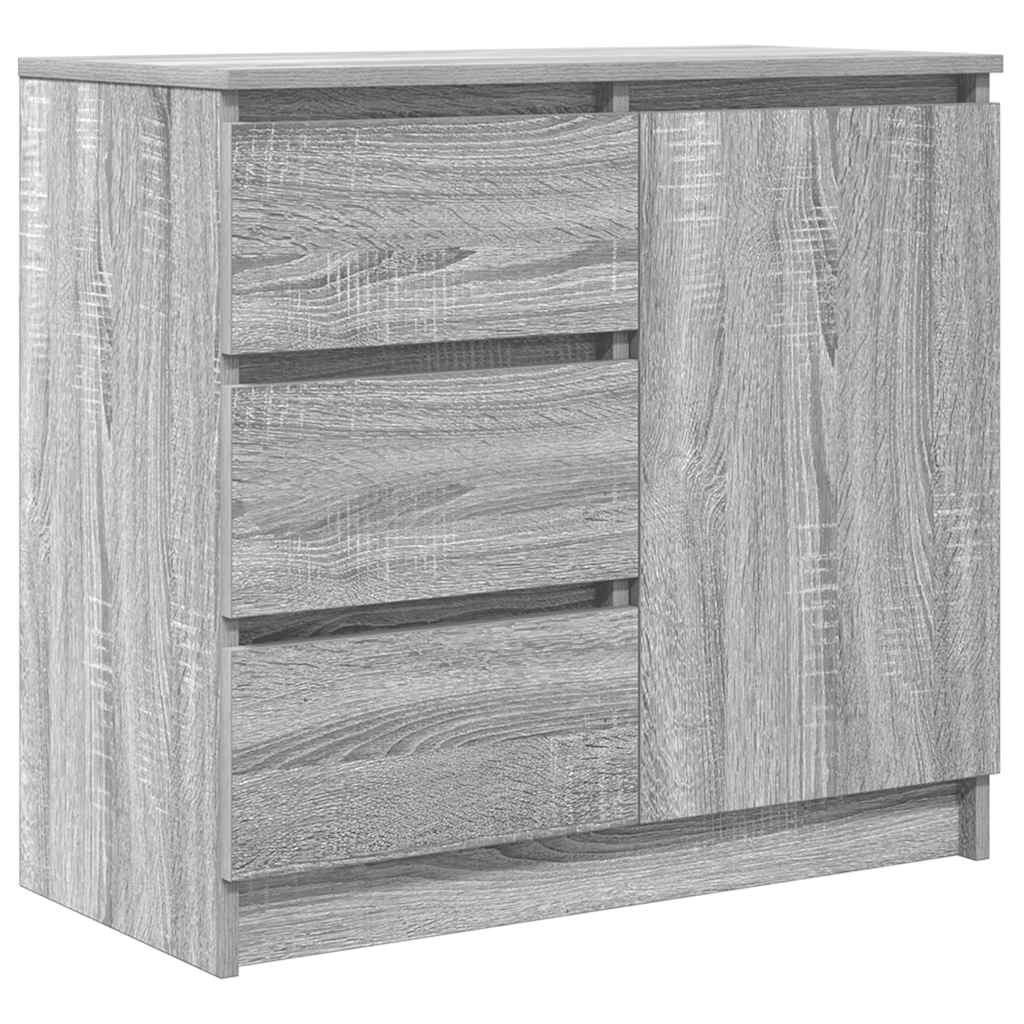 VidaXL Dressoir met lade 71x35x65 cm spaanplaat grijs Sonoma
