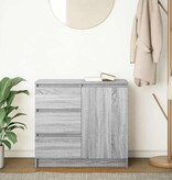VidaXL Dressoir met lade 71x35x65 cm spaanplaat grijs Sonoma