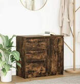VidaXL Dressoir met lade 71x35x65 cm spaanplaat gerookt eikenkleurig