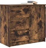 VidaXL Dressoir met lade 71x35x65 cm spaanplaat gerookt eikenkleurig