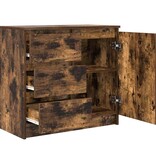 VidaXL Dressoir met lade 71x35x65 cm spaanplaat gerookt eikenkleurig