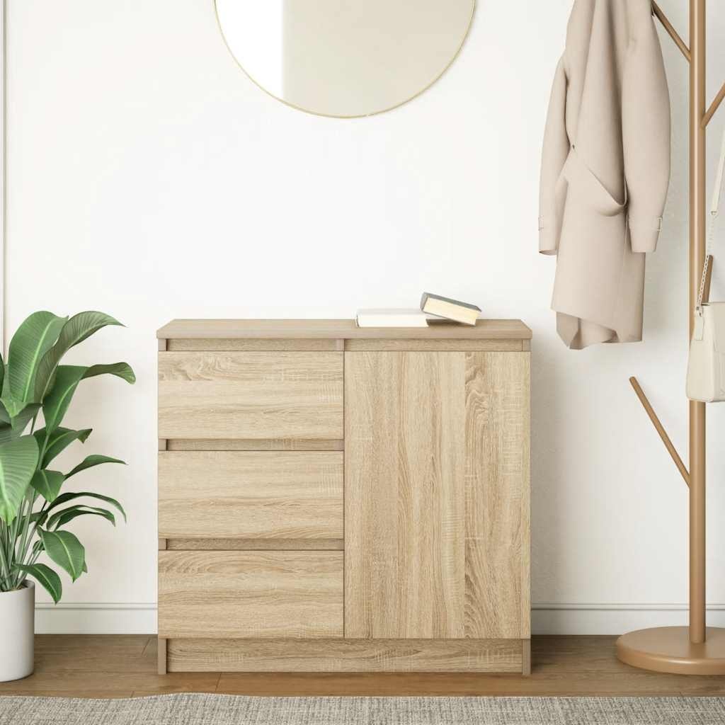 VidaXL Dressoir met lade 71x35x65 cm spaanplaat sonoma eikenkleurig