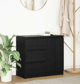 VidaXL Dressoir met lade 71x35x65 cm spaanplaat zwart eikenkleurig