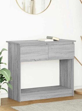 VidaXL Wandtafel met lades 85,5x38,5x74,5 cm grijs Sonoma