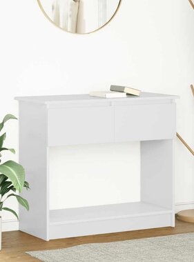 VidaXL Wandtafel met lades 85,5x38,5x74,5 cm wit