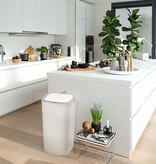 VidaXL Afvalbak met sensor Morandi 30 L wit