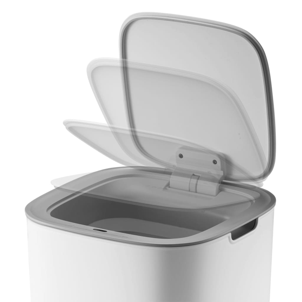 VidaXL Afvalbak met sensor Morandi 30 L wit