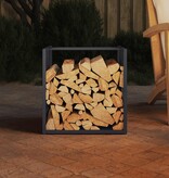 VidaXL Brandhoutrek 40x40x40 cm koudgewalst staal antracietkleurig