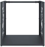 VidaXL Brandhoutrek 40x40x40 cm koudgewalst staal antracietkleurig