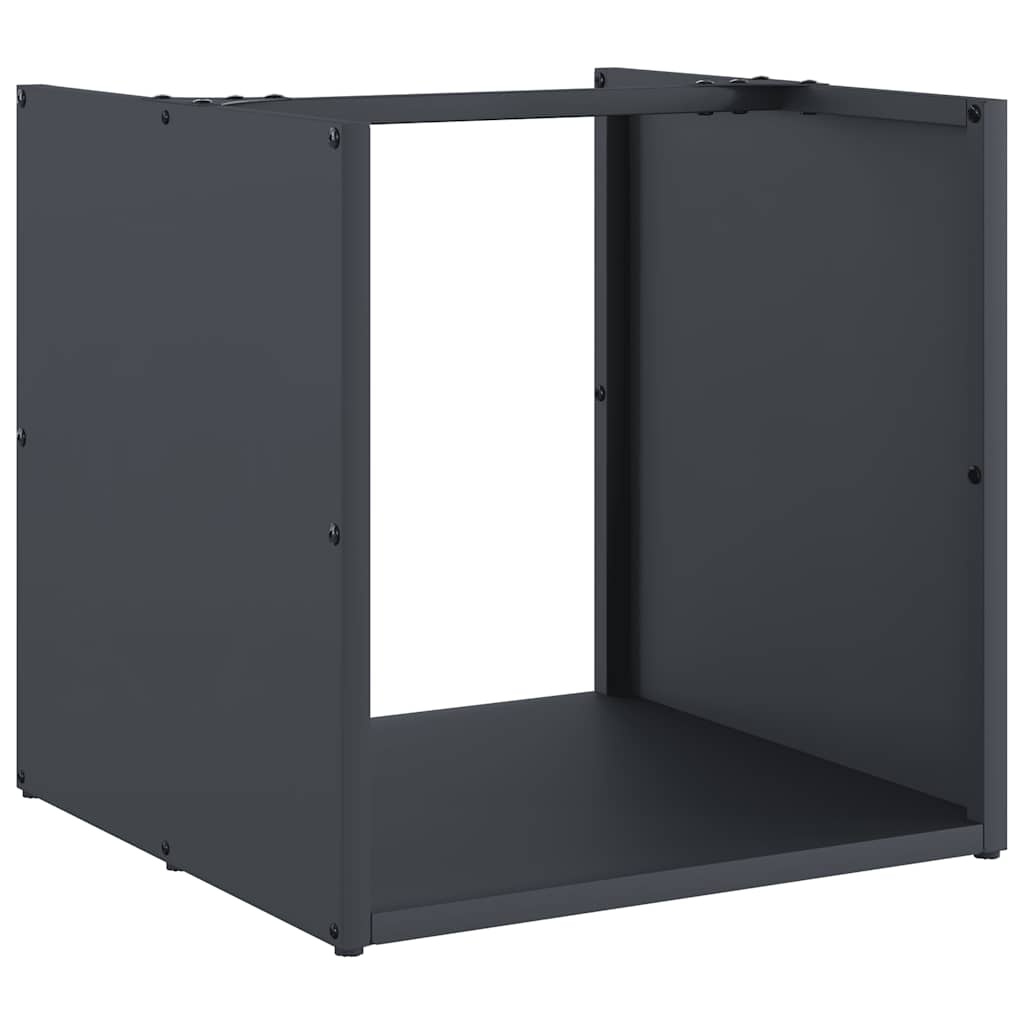 VidaXL Brandhoutrek 40x40x40 cm koudgewalst staal antracietkleurig