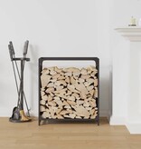 VidaXL Brandhoutrek 60x28x65 cm koudgewalst staal zwart