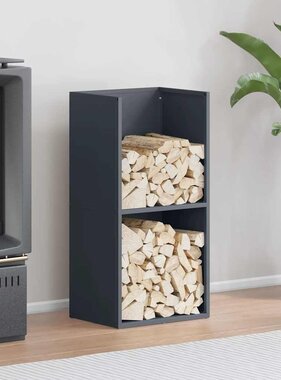 VidaXL Brandhoutrek 40x30x80 cm koudgewalst staal antraciet