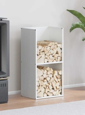 VidaXL Brandhoutrek 40x30x80 cm koudgewalst staal wit