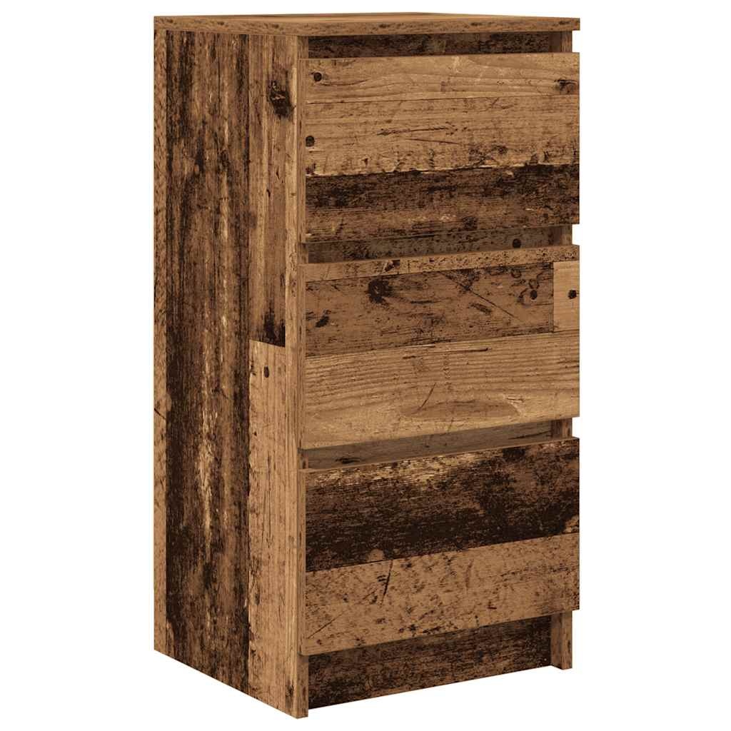 VidaXL Dressoir 37,5x35x76 cm bewerkt hout oud houtkleurig