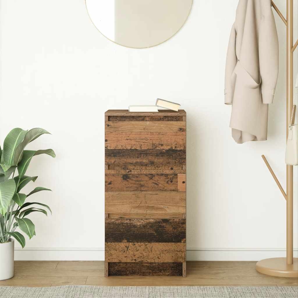 VidaXL Dressoir 37,5x35x76 cm bewerkt hout oud houtkleurig