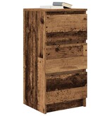 VidaXL Dressoir 37,5x35x76 cm bewerkt hout oud houtkleurig