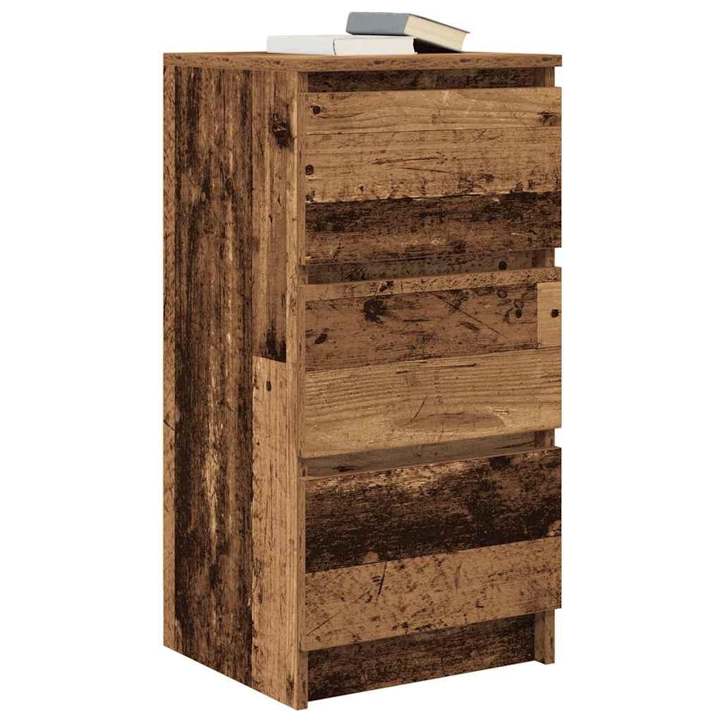 VidaXL Dressoir 37,5x35x76 cm bewerkt hout oud houtkleurig