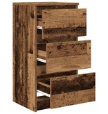VidaXL Dressoir 37,5x35x76 cm bewerkt hout oud houtkleurig