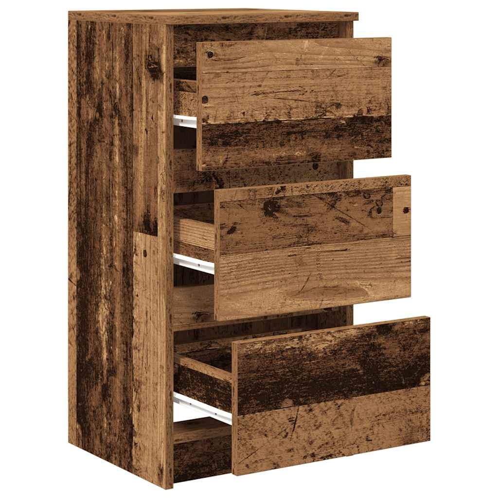 VidaXL Dressoir 37,5x35x76 cm bewerkt hout oud houtkleurig