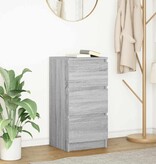 VidaXL Dressoir 37,5x35x76 cm bewerkt hout grijs sonoma eikenkleurig
