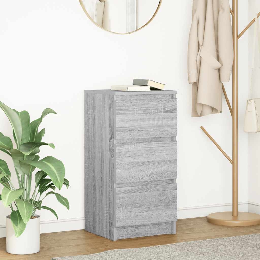 VidaXL Dressoir 37,5x35x76 cm bewerkt hout grijs sonoma eikenkleurig