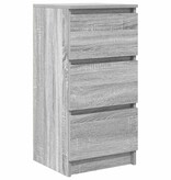 VidaXL Dressoir 37,5x35x76 cm bewerkt hout grijs sonoma eikenkleurig