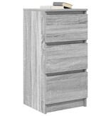 VidaXL Dressoir 37,5x35x76 cm bewerkt hout grijs sonoma eikenkleurig